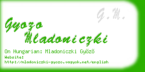 gyozo mladoniczki business card