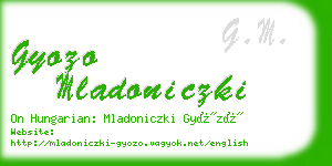 gyozo mladoniczki business card
